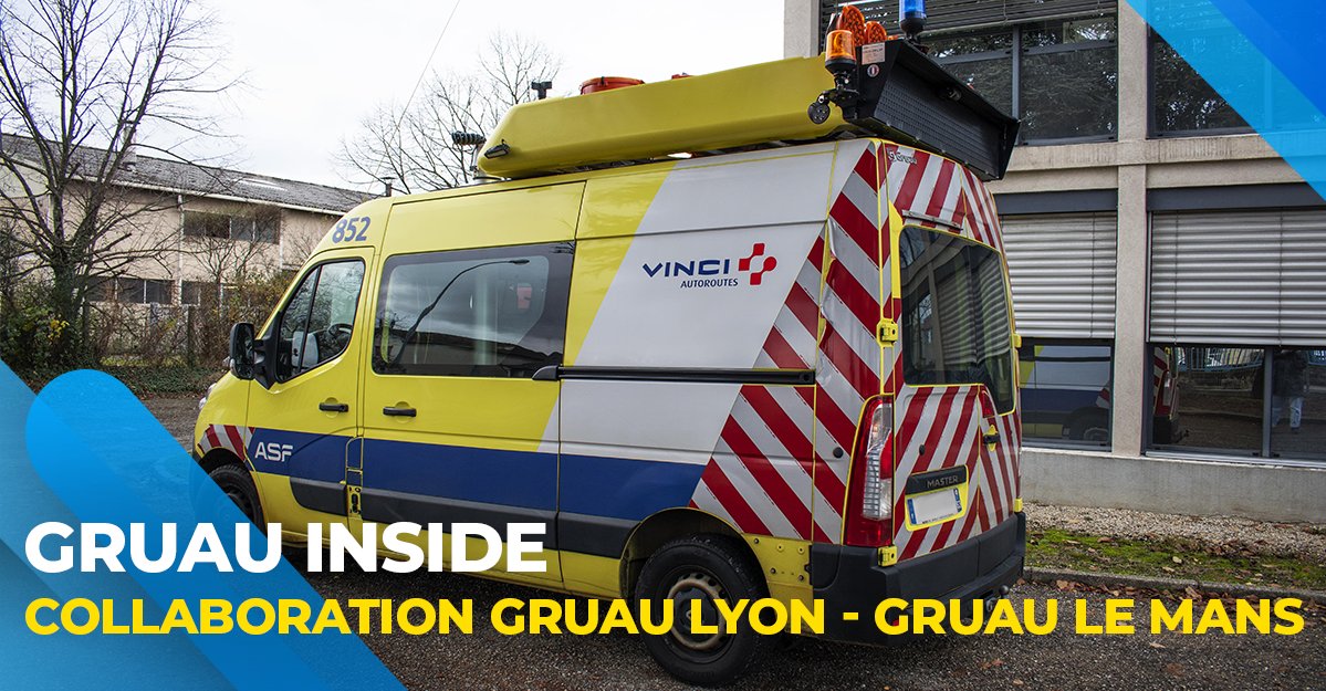 Gruau #Lyon a été missionné par Gruau #LeMans pour l'installation de mats télescopiques sur 5 véhicules d'intervention Vinci Autoroute. 
Une belle collaboration inter-sites qui aura permis une meilleure flexibilité pour le client grâce à une service de proximité.