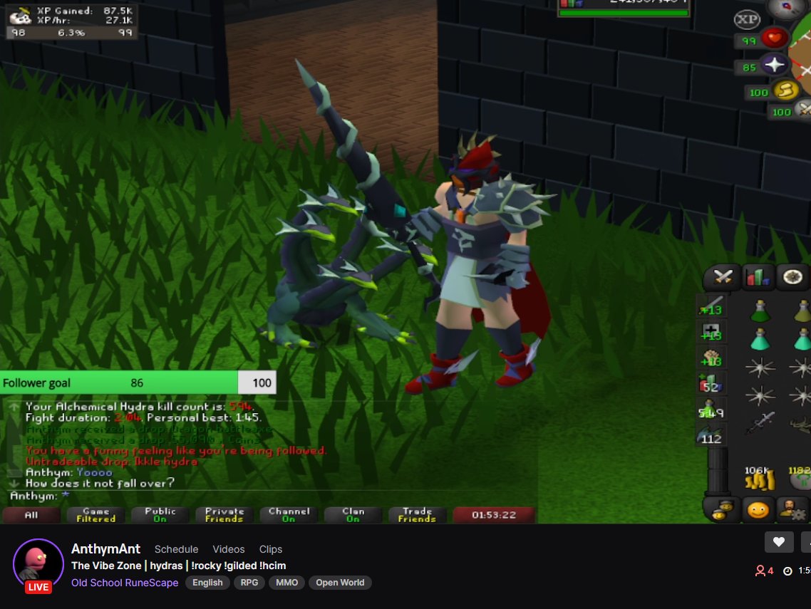 CaptainBoomcake's tweet photo. @AnthymAnt here him is #hydrapet #runescape #osrs https://t.co/9nJDppWQLE