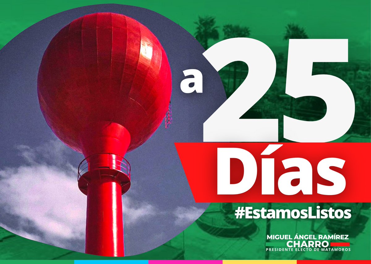 charro_rl's tweet photo. Iniciamos semana con la mejor actitud y #A25Días de que Matamoros recupere el rumbo.

#EstamosListos https://t.co/E8nKYMvnmv