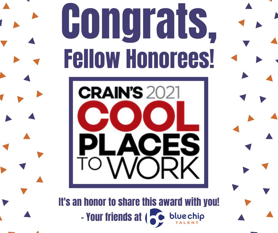 bluechiptalent's tweet photo. Now it's time to recognize our fellow @crainsdetroit Cool Places to Work! Congrats to @AccumTech, Allied PhotoChemical, @Altimetrik, @ApexEmpowers, Armor Protective Packaging, @Atwell_LLC, and @Autobooks_! Well done! #coolplacestowork https://t.co/TIskiDWlyf