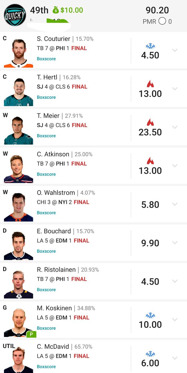 QuickyDFS's tweet photo. NFL smashed. NBA cashed on FanDuel but came up short on DraftKings. NHL cashed on DraftKings but came up short on FanDuel back for some more tonight!  🔥🏈💰🏒🏀
#DFS #DraftKings #FanDuel #NBA #NHL #NFL https://t.co/vIBae36YjS
