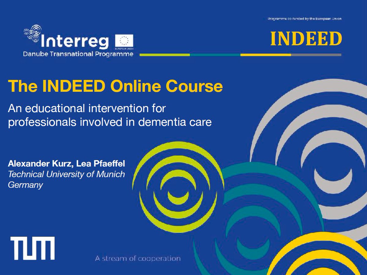 IndeedProject's tweet image. ✨“INDEED online: an educational intervention for professions involved in dementia care” was presented by dr. Alexander Kurz to INTERDEM Annual meeting, annex to Alzheimer Europe’s Conference, a virtual meeting that took place on November 29, 2021.