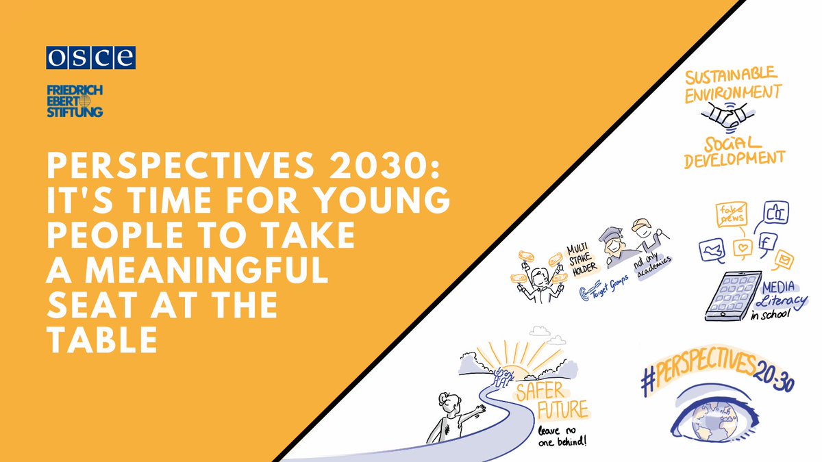 OSCE's tweet photo. Tomorrow the Perspectives 20-30 Academy 2021 is meeting online to present findings from the six thematic papers, which have been produced by young experts over the course of this year.

Read the new #Perspectives2030 publications here 👉
https://t.co/8hDbcMs1vs https://t.co/3kuNTrMODu