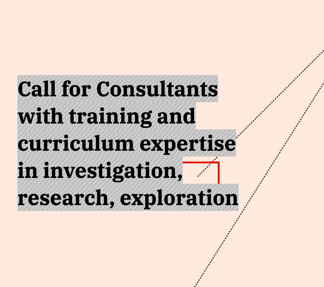 Info_Activism's tweet image. Tactical Tech’s “Exposing the Invisible” team is looking for consultants from the European Union who have training and curriculum expertise in the field of investigation, research and data exploration. Apply by: 15
December 2021. Details:
exposingtheinvisible.org/news/call-for-…