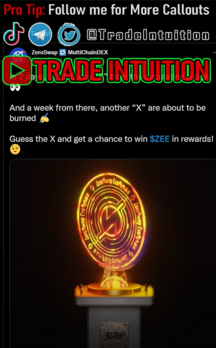 TradeIntuition's tweet photo. ZeroSwap Token BURN with a CONTEST ZEE token BURN #shorts #zee #zeroswap #tokenburn #crypto #cryptocurrency #fairlaunch #bnb #altcake #altnotify
@AltCakeToken
https://t.co/DSGhCkB586 https://t.co/m9frluX5ON