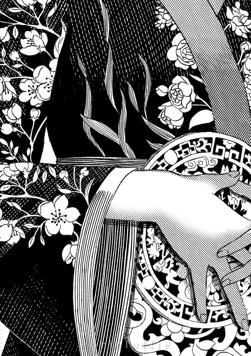 Engraved/scratch-board style manga art is pretty rare, so I hope you enjoy all these details that are crafted here 😘 