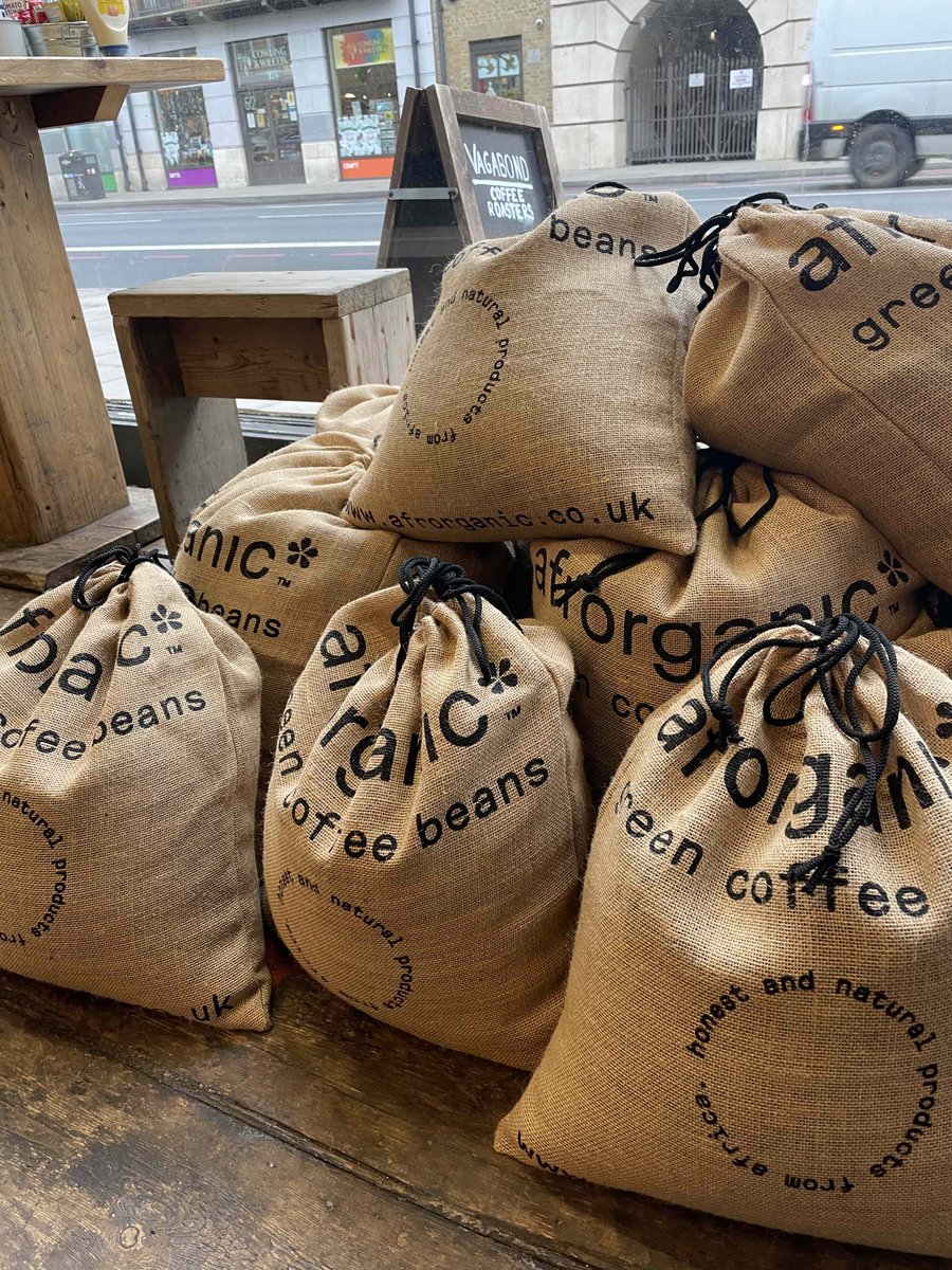 Our #ethiopian #yirgacheffe #greenbeans #roasted and picked up this morning for sale #afrorganic #london #CoffeeLover