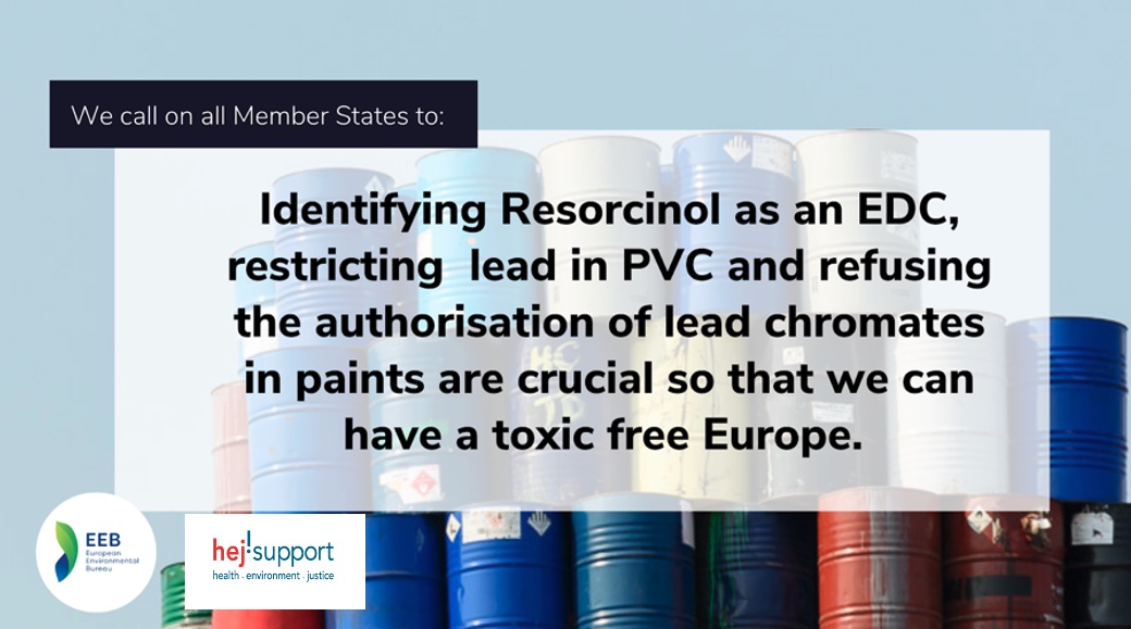 HEJ_Support's tweet photo. #Resorcinol #Lead in #PVC and #leadchromates are #toxicsubstances that shouldn’t be allowed in the market. Understand why 🇪🇺 Member States need to urgently act and make changes
👇
https://t.co/ZHauoIPw8B and https://t.co/vb2BygJqzn https://t.co/4G9CvqjwaI