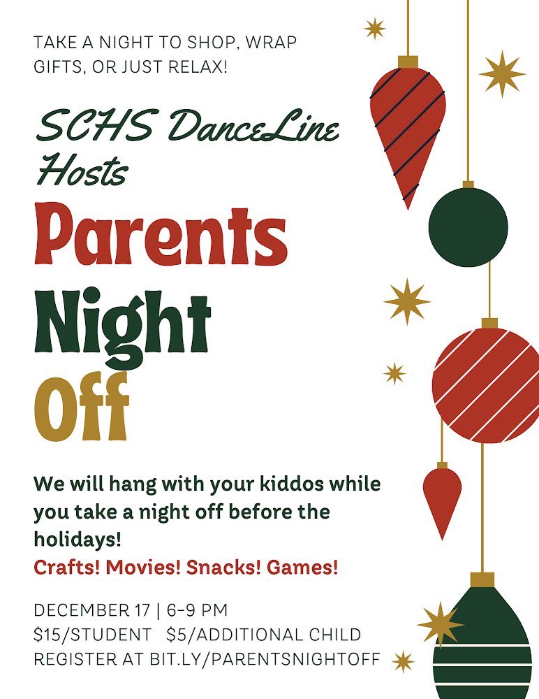 Want a night away from the kids? Need a night to coordinate gifts with Santa? Register your kids with the link in our instagram bio!