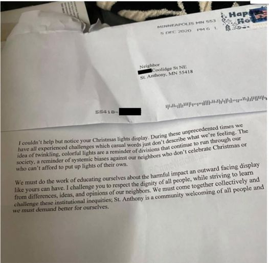 Christmas lights are now offensive?