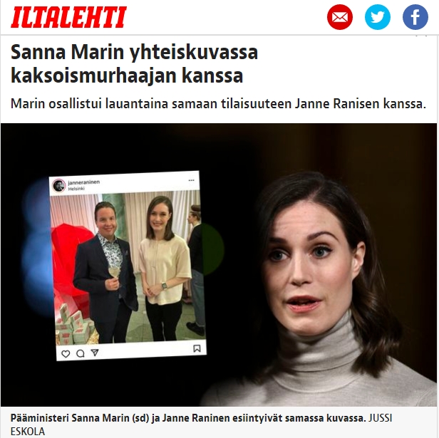 JaakkoPortti's tweet photo. Kyllä menee sairaaksi ja moraalittomaksi @iltalehti_fi uutisointi. #Marinvaino #maalittaminen https://t.co/qrc6a5NNas