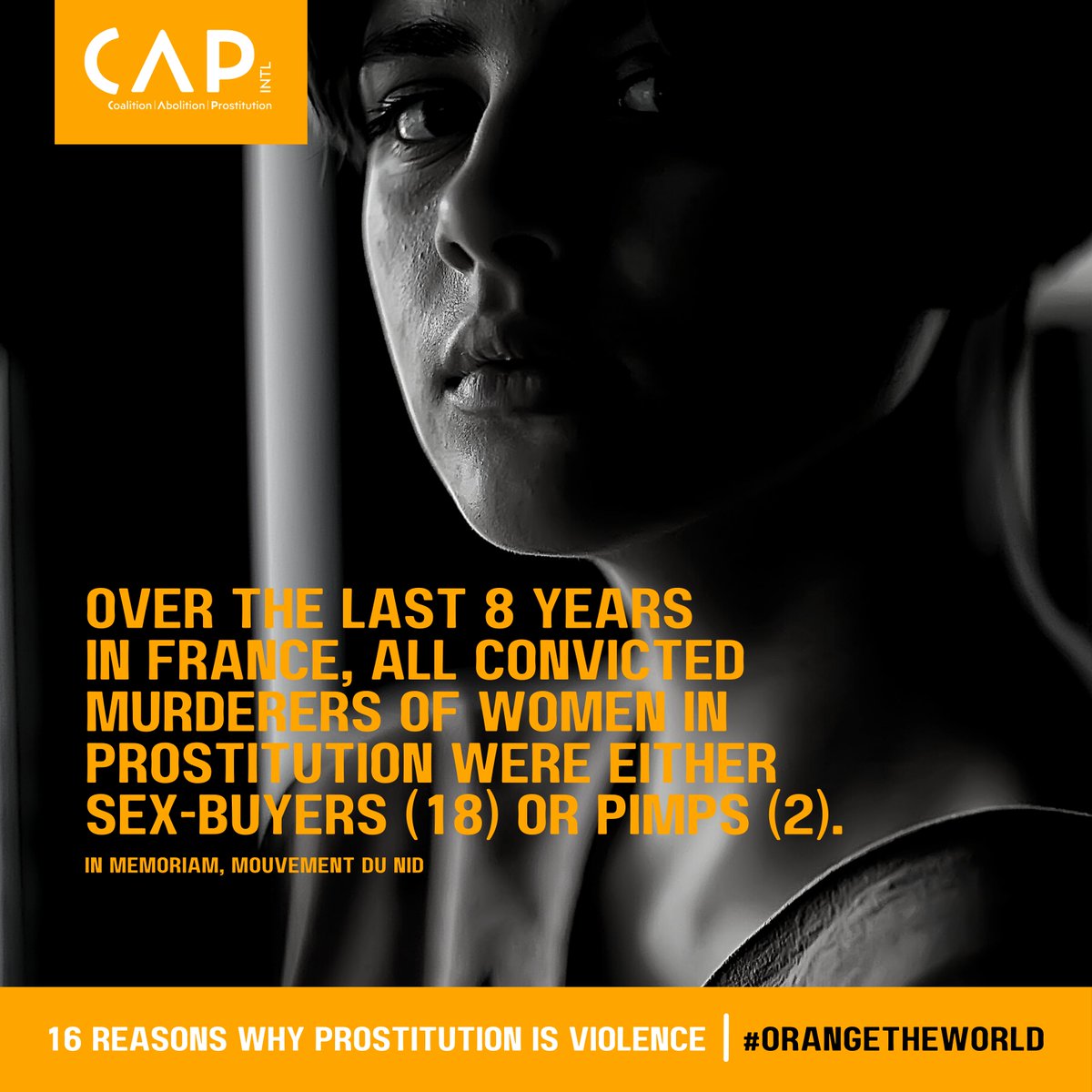 CAPintl's tweet photo. Reasons #12
#16ReasonsWhyProstitutionIsViolence
#OrangeTheWorld https://t.co/kDRiKmqEOA