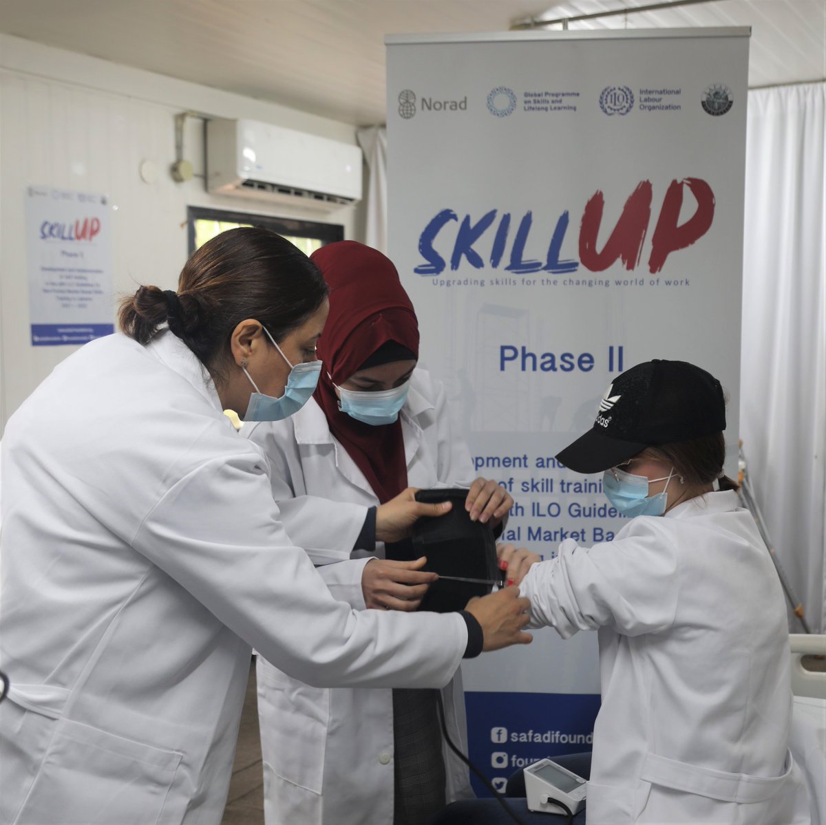 FondationSafadi's tweet photo. In partnership with ILO, Safadi Foundation is training 20 youth in elderly home caregiving, including post-COVID-19 care, at SAVOTEC centre in Tripoli. The training has been delivered under Skill-Up Lebanon (Phase II) project financially supported by NORAD.
@ilo https://t.co/NzkRlT3UOT