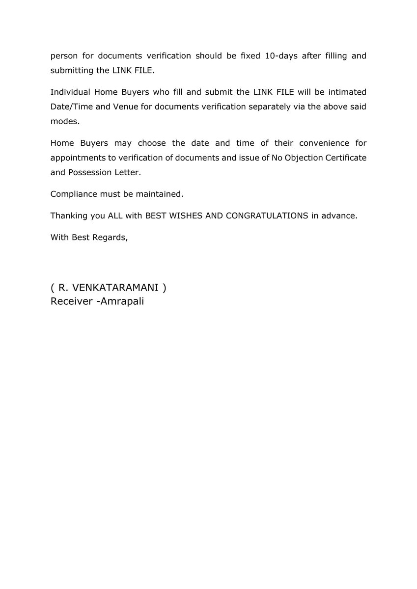 amitguptaHR's tweet photo. Congratulations to our fellow #ACPBuyers of Block E
With this, ACP becomes first project to start possession of flats completed by @OfficialNBCC  having backed by Hon'ble SC of India thru Ld. Court Receiver and #SBICaps  #AmrapaliBuyers https://t.co/kVgOBjbPTu