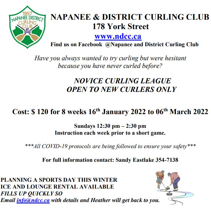 CurlingOntario's tweet image. People in the @CurlingNapanee area:

If you&apos;ve ever wanted to Try Curling. This is a great opportunity for you to do so.

#CurlON
#LearnToCurl
#Curling
#EveryonePlays