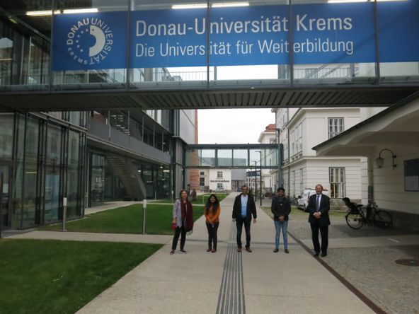 Indian delegation on a working visit at Danube University Krems - The University for Continuing Education shorturl.at/fwzJW #BReUCom  #MarginalisedCommunities #climatechange #Resilience