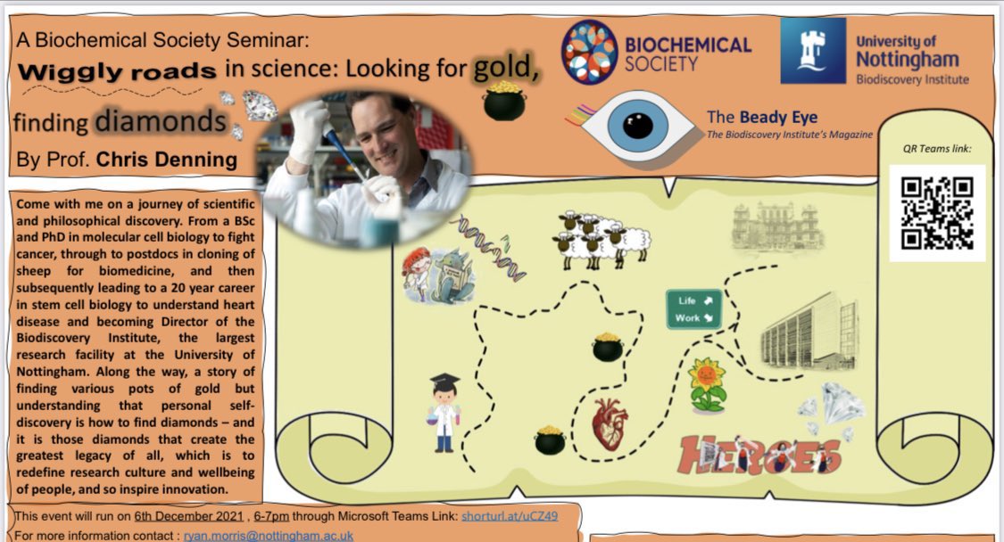 rynumber1's tweet photo. Come join me where @chrisdenning42 will give a lecture tonight , 6-7pm. Thank you to @UoN_BDI @UoN_BDI @AishahNasir90 @BiochemSoc for all your support for this great event! https://t.co/v2FKXIYV3H