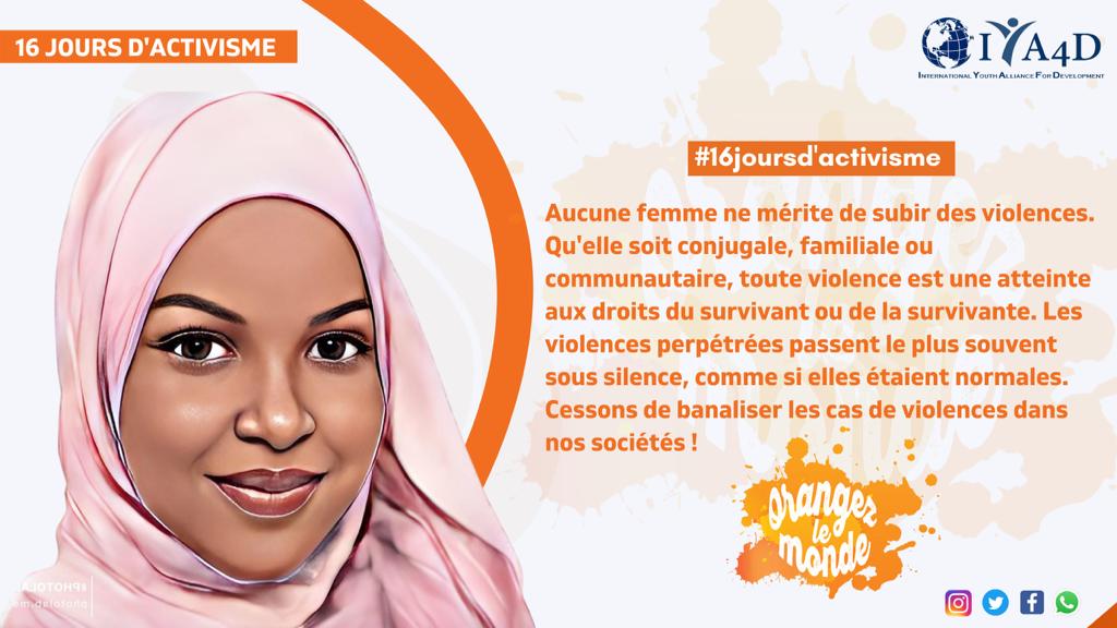 #16days

"Il est temps pour nous toutes et tous de mettre fin, ensemble, aux violences faites aux femmes et aux filles."

#StopVBG
#16daysofActivism2021
#iya4d
<a href="/MaliSwedd/">SWEDD MALI</a> <a href="/UNFPA/">UNFPA</a> <a href="/mijo_tandina/">Mariam Modibo Tandina</a> <a href="/19Riposte/">Riposte Jeunes Covid-19</a> <a href="/mamadoubah098/">Mamadou Bah</a> <a href="/aliassalazar/">Mohamed Salazar</a> <a href="/mayriams/">Mariam Sarr💎</a> <a href="/ThomasZoungran2/">Thomas Zoungrana</a> <a href="/MaliAfriyan/">AfriYAN Mali</a>