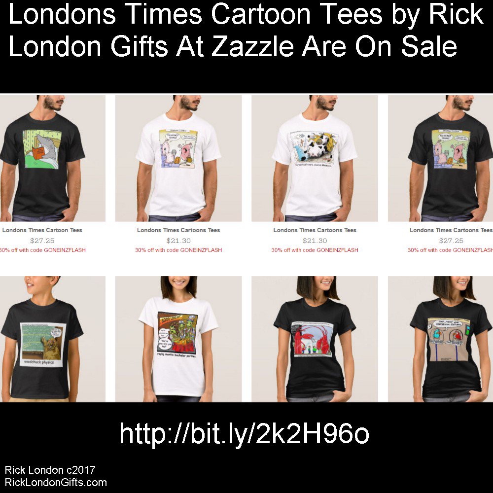 ricklondon's tweet image. Today Only All #Tshirts 30% off #Sale @LTComicGifts  Google #1 ranked #Offbeat #Cartoon #Gifts #hilarious #Tees #savemoney #onlineshopping #funnytee #humor #freepersonalization #funnytees #worldwideshipping @zazzle  Use #couponcode ZCYBERISBACK @c/o bit.ly/2k2H96o