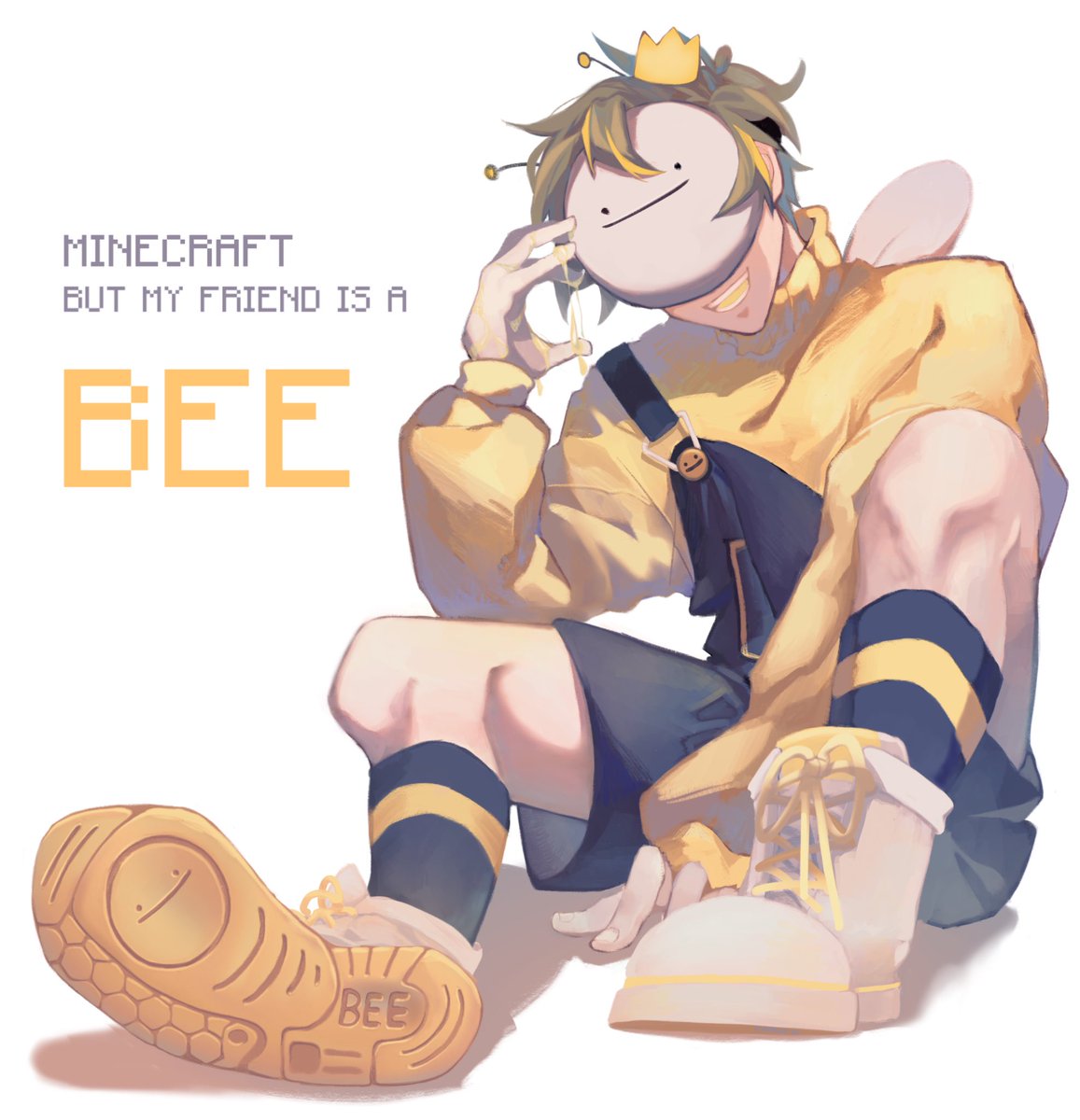 chain16J's tweet image. He’s a bee!🍯 
#dreamfanart