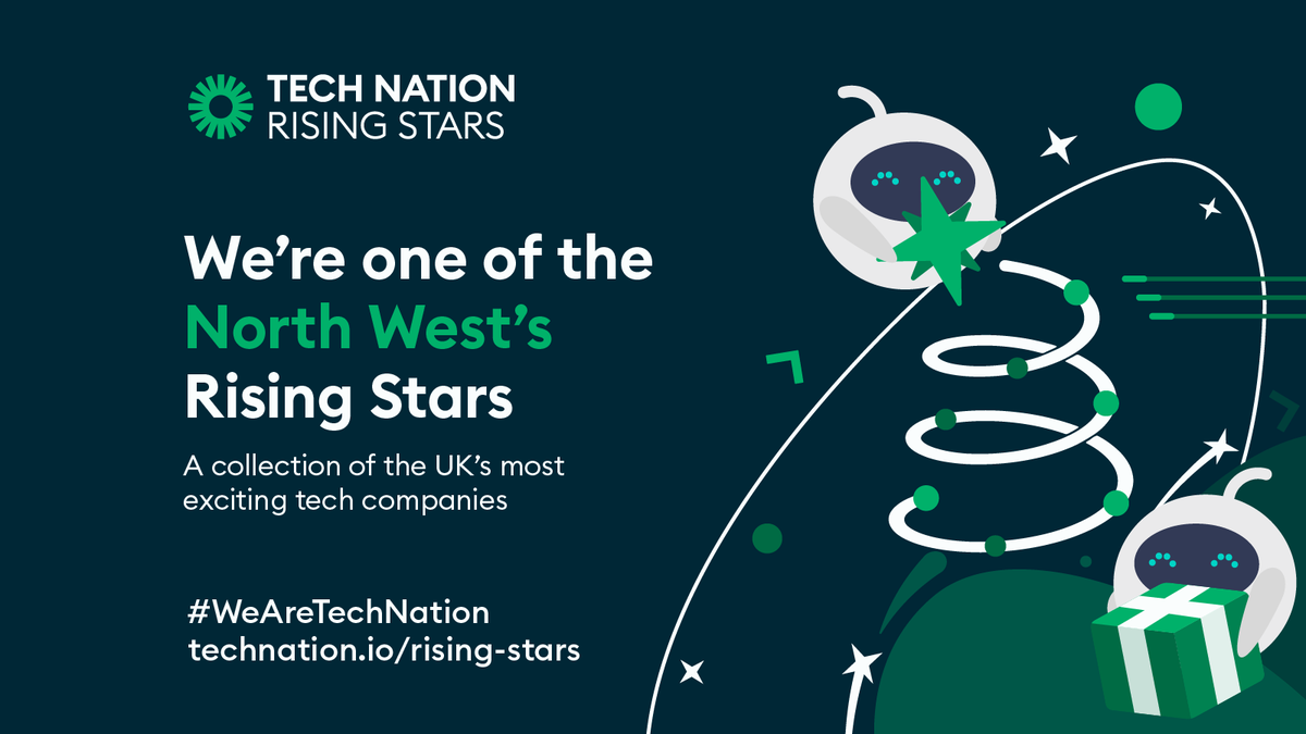 rdvault's tweet photo. We’re a Rising Stars regional winner! We are thrilled to be recognised as one of the North West's most innovative tech companies. #WeAreTechNation @TechNation https://t.co/pcJQKK8DX8