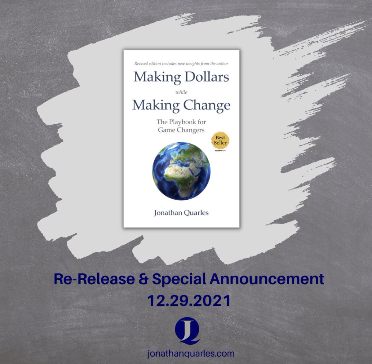 Happy Monday! Exactly 25 days left in 2021. That’s 3+ weeks to make dollars and to make change. Stay tuned for the re-release of my book, a special family announcement, and dope programing, all on December 29th.
 
#makingdollarswhilemakingchange #quarlesfoundation