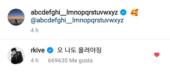 ArmyBachue's tweet photo. 📌211206💬
[ #RM - rkive en respuesta a #JUNGKOOK en #INSTAGRAM]

🐰: 🥰
🐨: Oh,  yo también debo subirlo https://t.co/JsiGWwRRUi