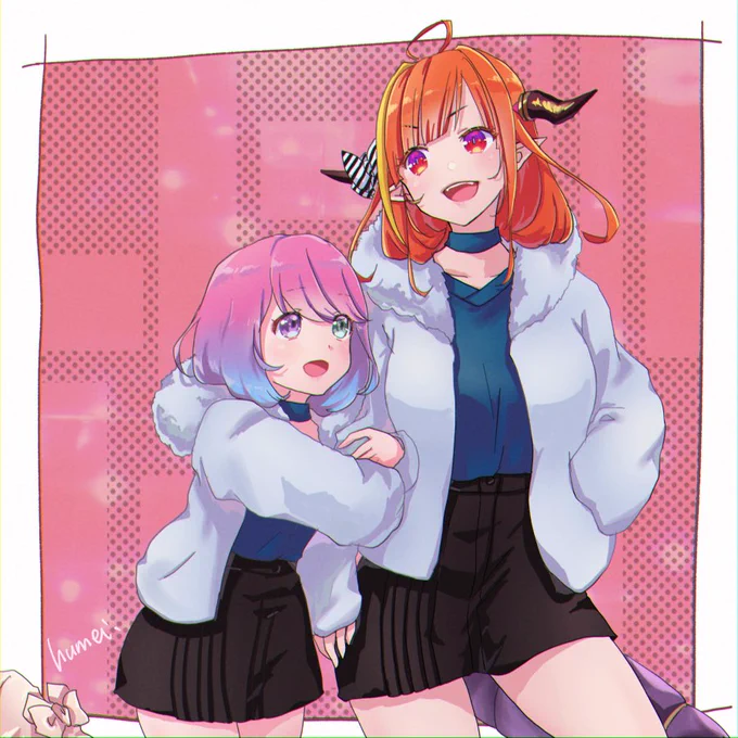 おそろコーデその4
#みかじ絵
#ルーナート https://t.co/lZcpewnOQb 