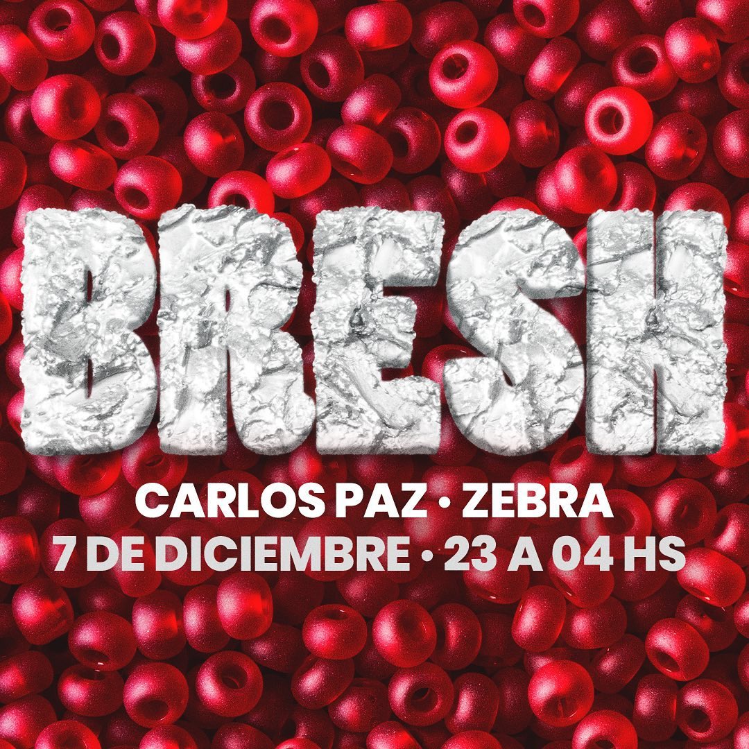 MARTES 7.12 👇🏼
.
❤️‍🔥 BRESH ❤️‍🔥
.
🎟 Tikects en Venta:
.
breshtickets.com