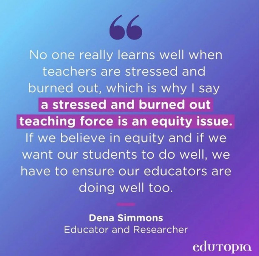 PLCollaborative's tweet photo. 💎@DenaSimmons dropping gems: Educator well-being is an equity issue 
@NYCSchools @UFT https://t.co/aoulyZc5Zl