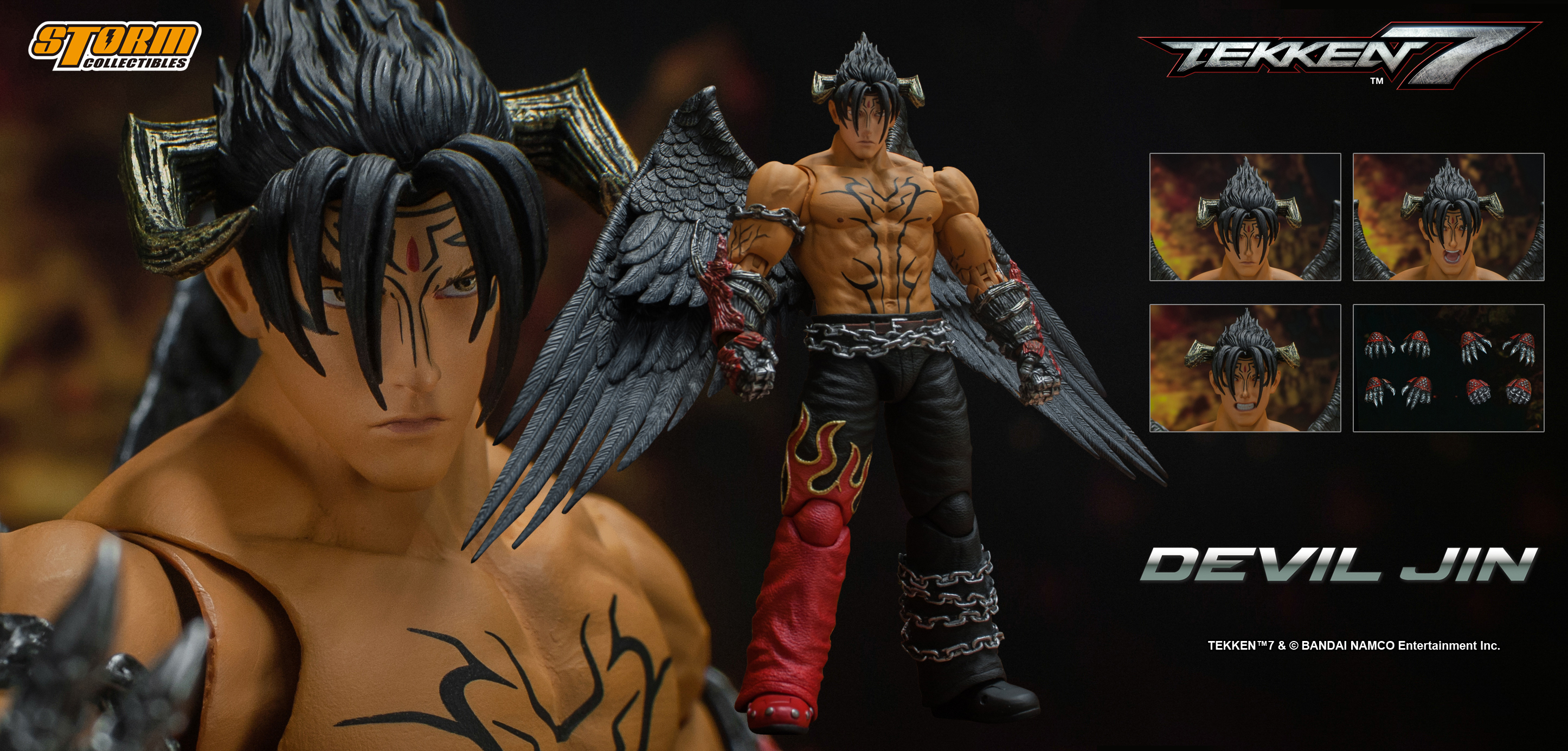 Figuras de Ação BANDAI Tekken Kazuya Mishima 17 cm