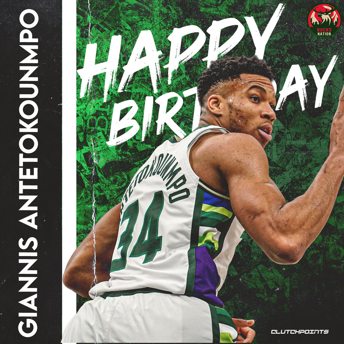 Bucks Nation on Twitter: "Join Bucks Nation as we greet our 5-time NBA  All-star, 2x MVP and 2021 Finals MVP Giannis Ugo Antetokounmpo a happy 27th  birthday! 🥳 https://t.co/h2b1lSZIb8" / X