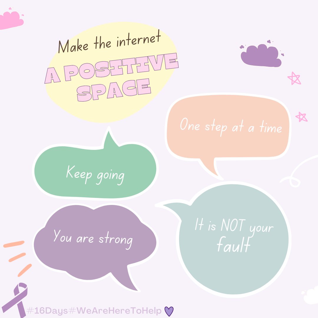 Let’s work together to make the internet a positive space.
 
We are here to help 💜
📞902.863.3807
 
#16Days #16DaysofActivism