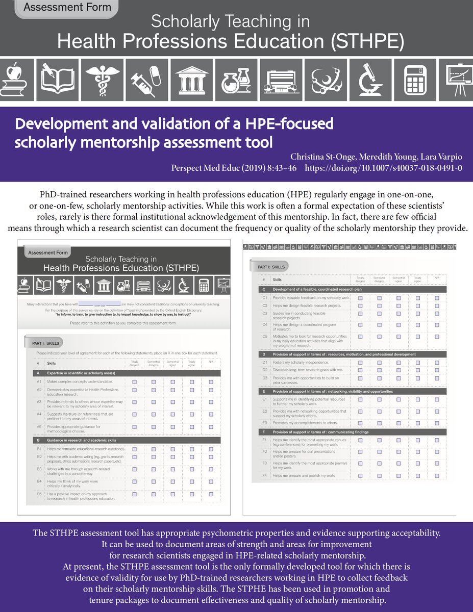LaraVarpio's tweet photo. Are you a faculty member who mentor others doing #meded research?
How do you assess if you are doing that mentoring well?
We needed teaching evaluations for our P&T packages, so we developed a tool for collecting that data.
You can find it here: https://t.co/0iTTtLlSOZ https://t.co/AD9uKFnTAi