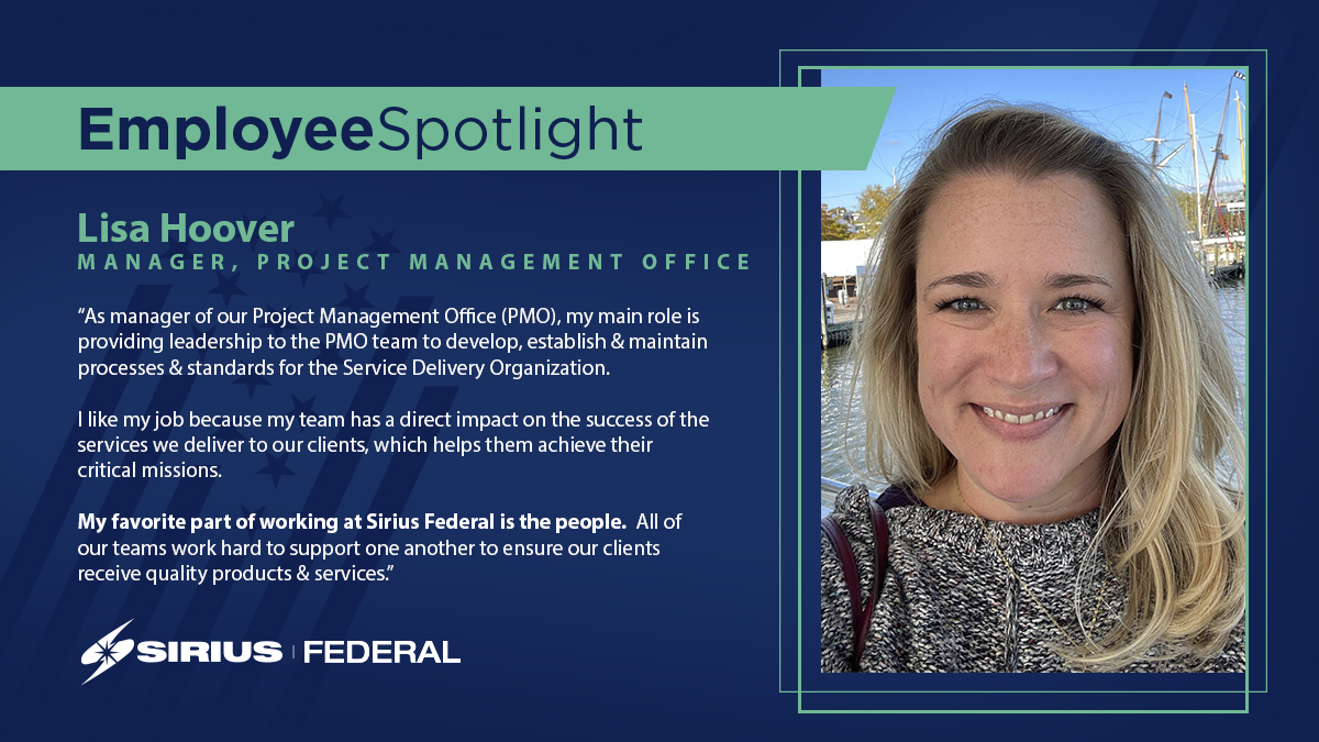 Lisa takes pride in her role with the PMO team because their work directly impacts the success of the services we deliver to our clients—which enables them to achieve their critical missions. Read more: #WeAreSiriusFederal