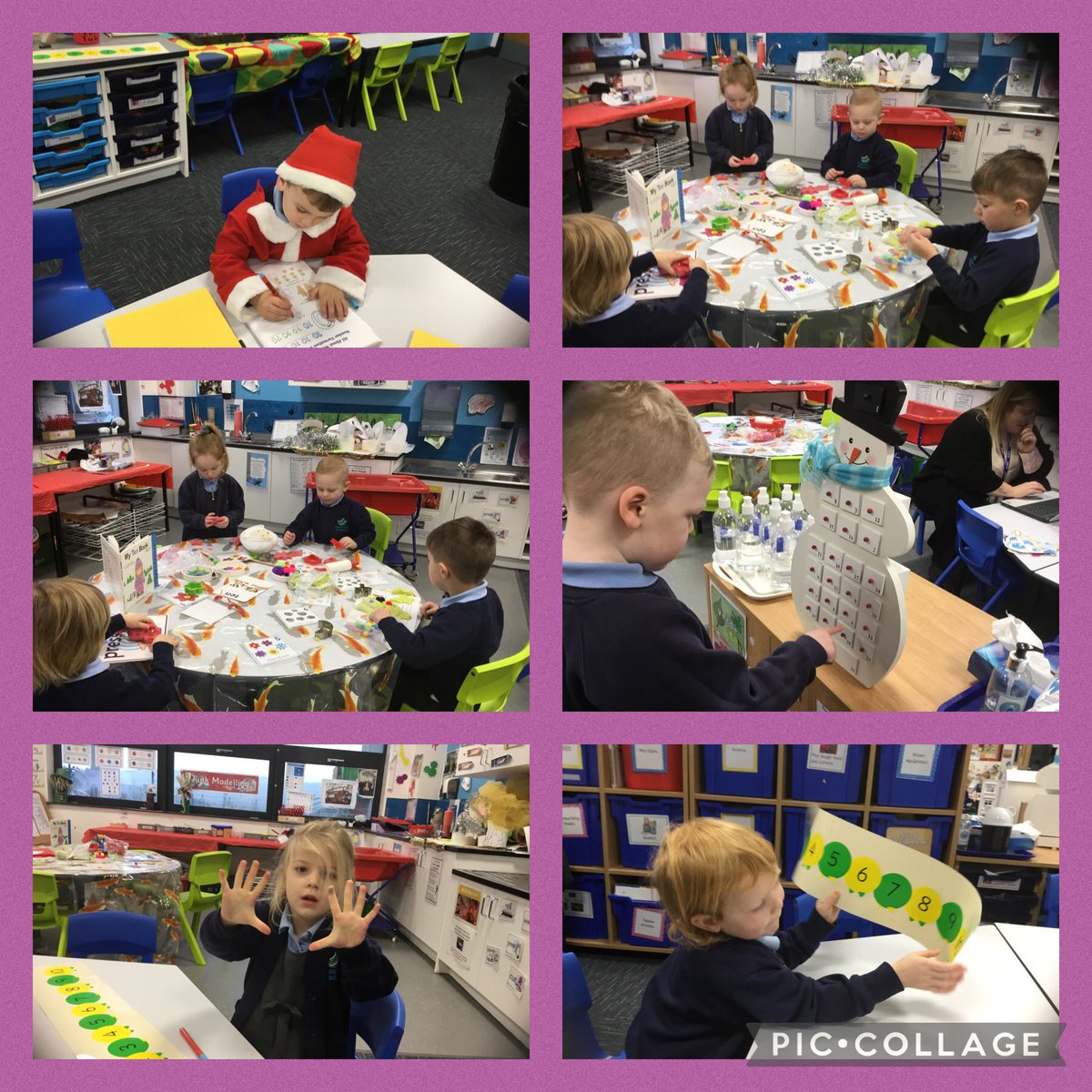 MrsAClare1's tweet photo. We have had a great day in Nursery, we read Greg The Sausage Roll and rolled lots of sausage rolls for Santa in the play dough. We did some  super counting in maths today. @achieving @KirkbrideMrs @Discovery_Hyde 🫔🫔🫔 https://t.co/izYaQLvL0L