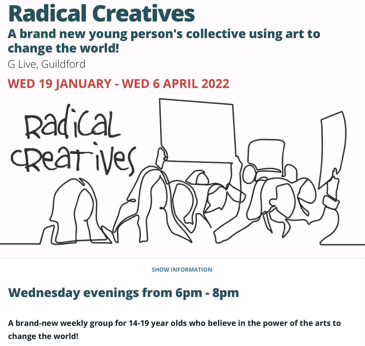 Tormead_Drama's tweet photo. An exciting new opportunity for anyone aged 14+ and interested in all things artistic. G Live ran a similar course a couple of years ago and it was very popular with our Tormeadians. Here’s the link - see what you think:
https://t.co/2hFg2Rn4tu
@GLiveGuildford #RadicalCreatives https://t.co/Ufj1jp9cio