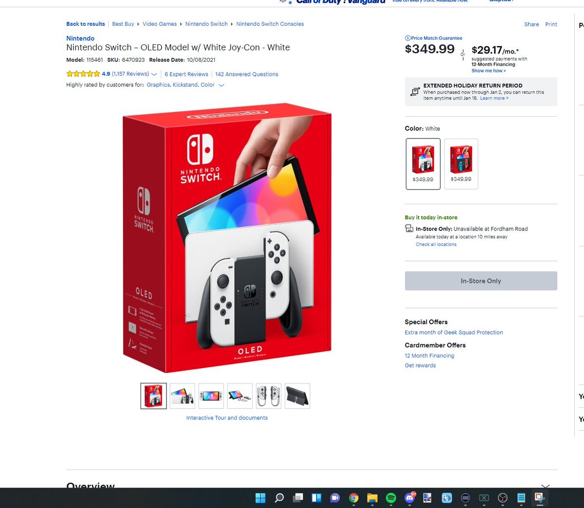 ChitoGamingLive's tweet image. seems like #NintendoSwitchOLED is available at selected BB in stores bestbuy.com/site/nintendo-…