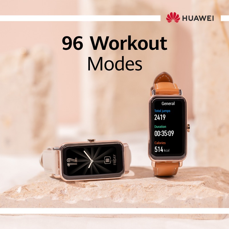 HuaweiMobileUK's tweet photo. Give the gift of a #HUAWEIWATCHFITmini to that special someone this Christmas! A stylish way to track your health and fitness with 96 workout modes and a long battery life. Swipe to discover more. 👇
