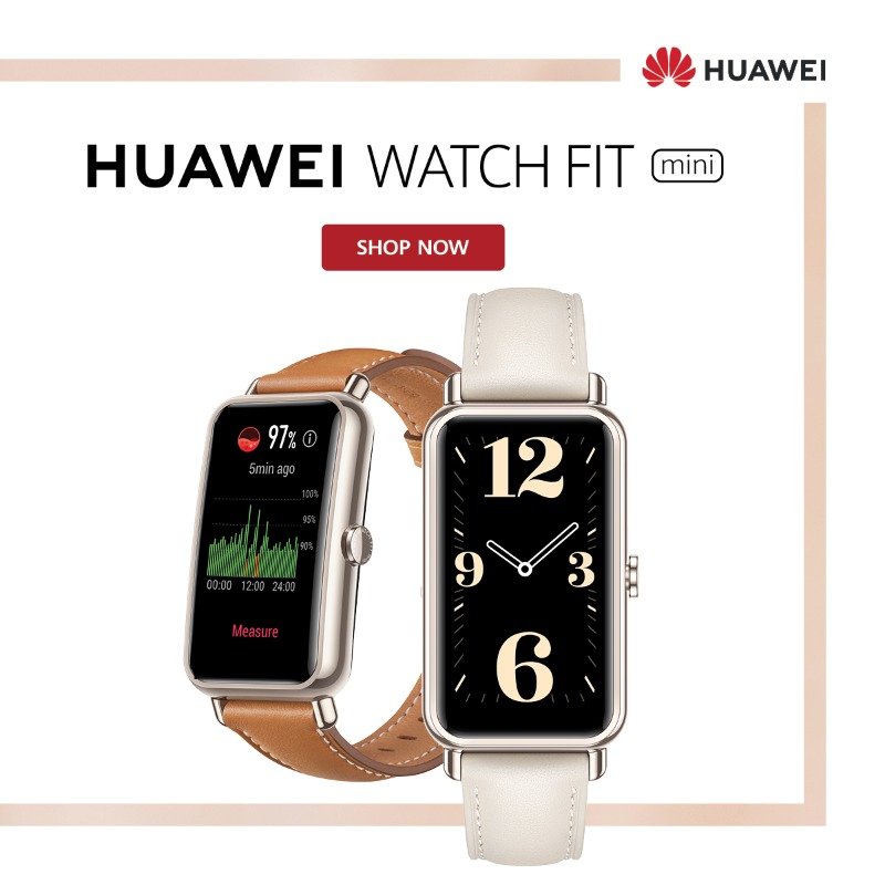 HuaweiMobileUK's tweet photo. Give the gift of a #HUAWEIWATCHFITmini to that special someone this Christmas! A stylish way to track your health and fitness with 96 workout modes and a long battery life. Swipe to discover more. 👇