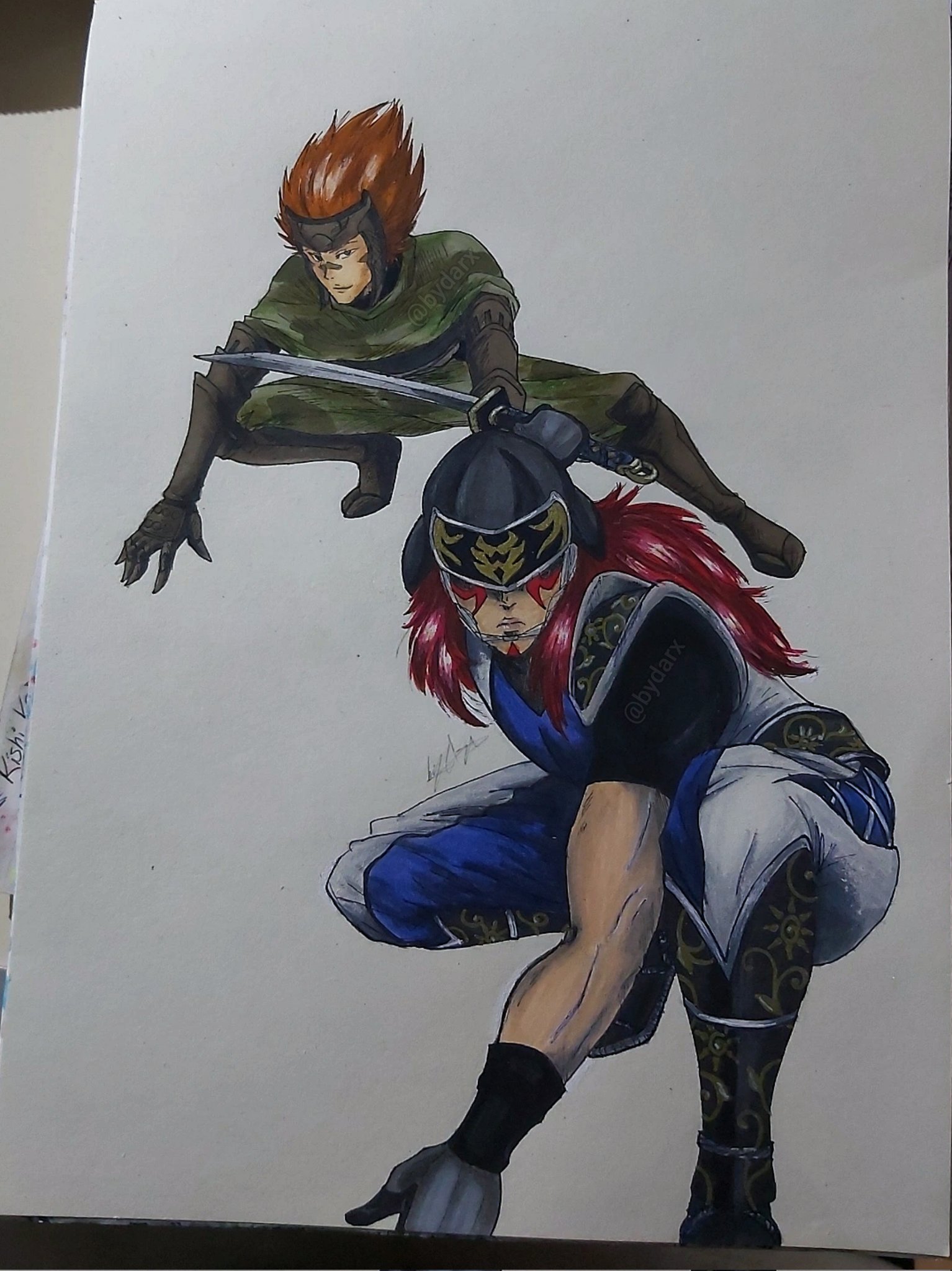 Sedamoon Darx Hey Guyss It S Been A While But Here I Am With One Of My Old Sketches Of 風魔小太郎 Fuma Kotaro And 猿飛佐助 Sarutobi Sasuke Animeart 戦国basara T Co Ispfohos5y