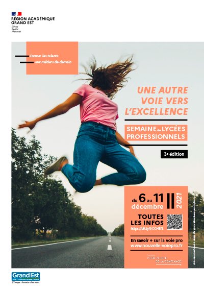 HuartJean's tweet photo. RAPPEL 
C ‘est la semaine des lycées professionnels 
Des centaines d’actions ds les 3 académies de @RA_GrandEst pour mettre en valeur les formations des 54000 élèves et des 10000 apprentis.
@acnancymetz @AcReims @acstrasbourg @regiongrandest 
🔽
https://t.co/J0r4VieCH8 https://t.co/8Gixv1f3g3