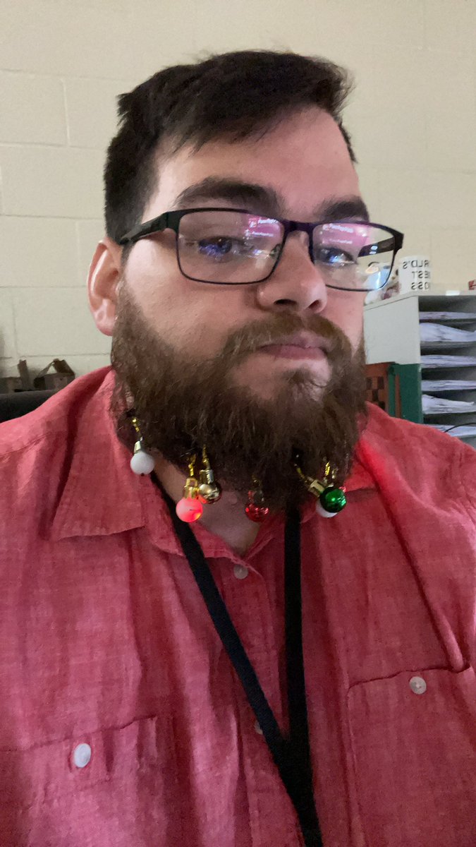 CalebBWatson's tweet photo. Getting into the spirit! #beardaments https://t.co/lhYLfoumGT