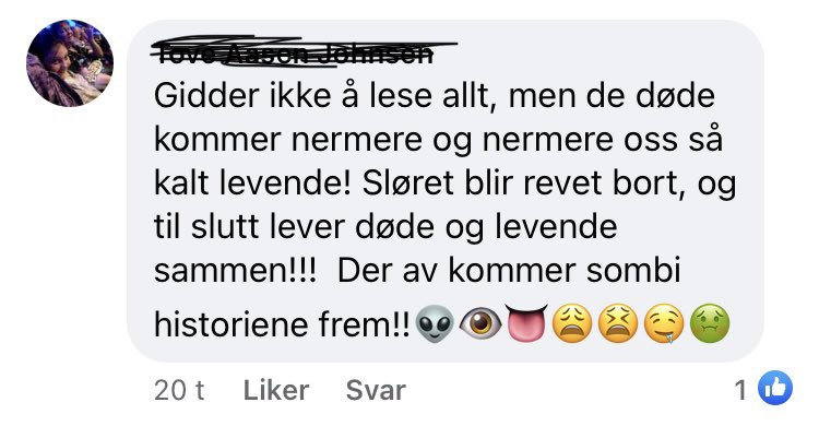 skummelduk's tweet image. Min nye hobby er å samle på kommentarer fra Åndenes Makt-gruppa tatt ut av kontekst