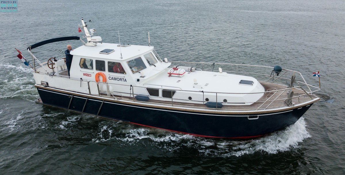 Dutchyachting's tweet photo. The pilot44 was inspired by the English pilot boats and was delivered by VDL Shipyards in Waalwijk after a design by W. Nieland. We pictured the 13,84m sea going yacht in IJmuiden. Photos by @DutchYachting 

#Pilot44 #VDLShipyards #Seagoing #Yacht #Motorboat #Motorboating #Pilot https://t.co/jLocW3IyFJ