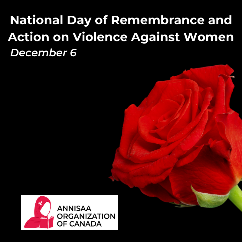ANNISAAORG's tweet photo. 🌹Today is the National Day of Remembrance and Action Against Violence Against Women. We #Rememberthe14 young women at L’Ecole Polytechnique in Montréal who lost their lives on #December6, 1989 because of their gender. 

#16days #ViolenceAgainstWomen #VAW #annisaaorg https://t.co/O0Png0nKtC