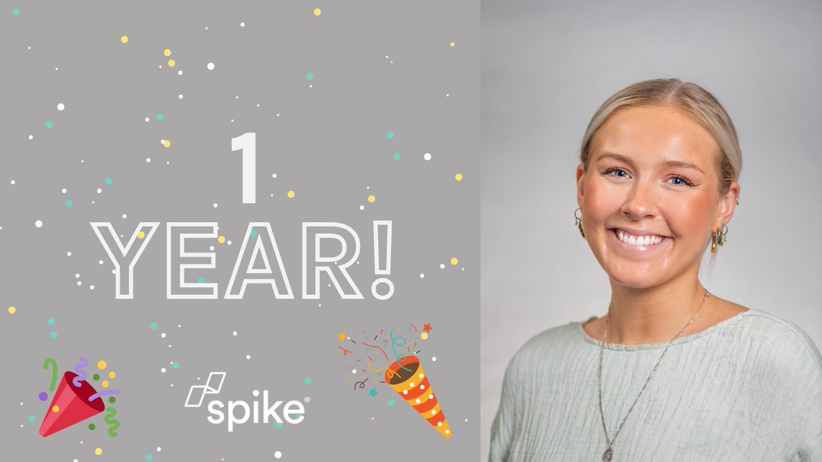 Spike_Digital's tweet photo. This week we want to give a big thank you to Spike's brilliant Digital PR &amp; Outreach Executive - @beamillsPR  - who is celebrating her first anniversary (spikerversary!) with us here at Spike! 🥳#DoGoodThings #thankyou https://t.co/VnWO0G11jQ