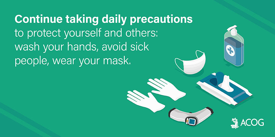 acog's tweet photo. This winter, #COVID19 & #flu will spread simultaneously. Get vaccinated if you haven't already to protect yourself, your family, & community. Continue daily precautions: wash your hands, avoid sick people, & wear a mask. For flu resources: https://t.co/TGJ5R5InfY #ACOGFightsFlu https://t.co/nK7kJLUDcL