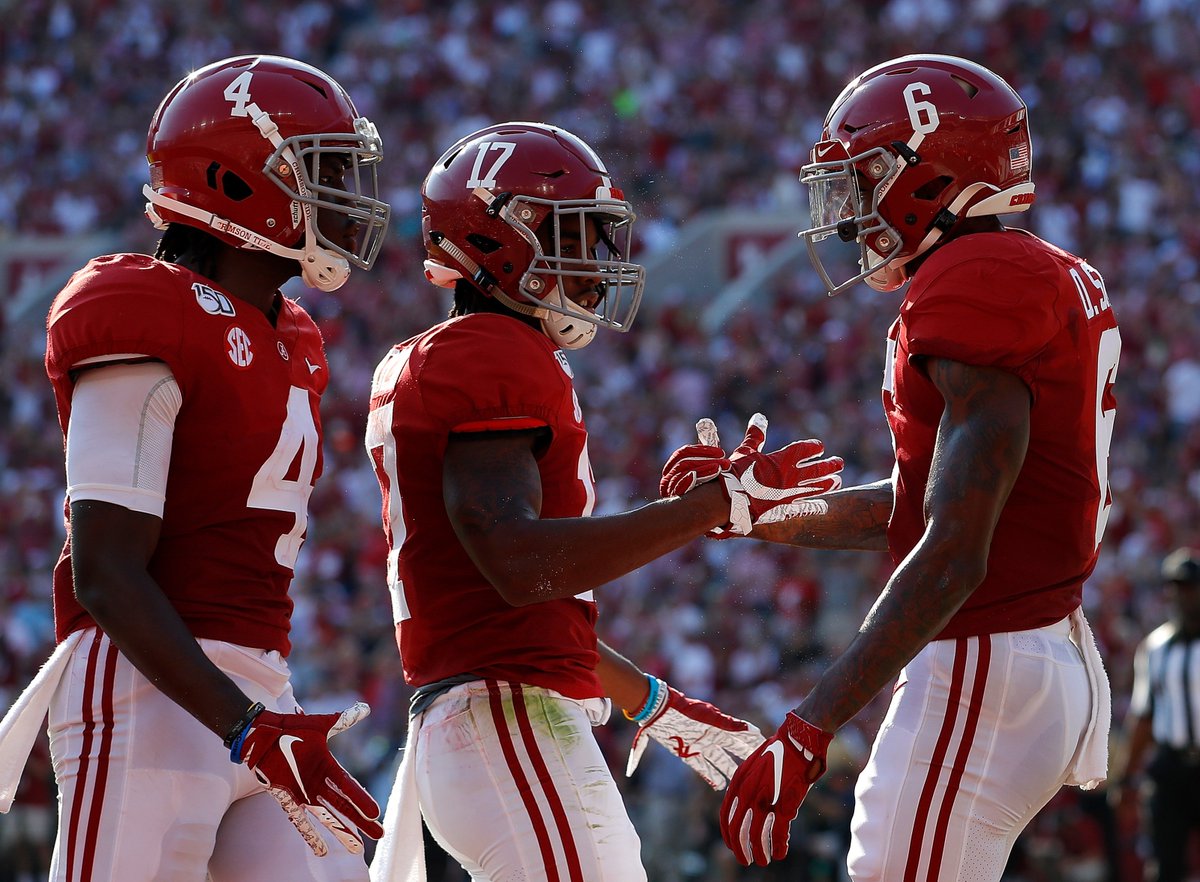 PFF_College's tweet photo. WRs drafted in the top-15 since 2011 (via @peter_king)

Alabama: 6

Ohio State, Michigan, Florida, Florida State, Oregon, Oklahoma, Miami, Texas combined: 0 https://t.co/oQ9y2AzM7y