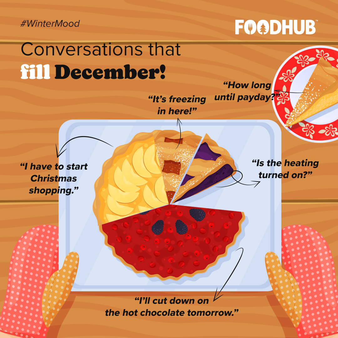 FoodhubUK's tweet photo. Some heated conversations that would keep you warm this winter!

.

.

.

#WinterMood #ChristmasMood #WinterTalks #FoodLove #Foodhub https://t.co/ESn7Zo7dfr
